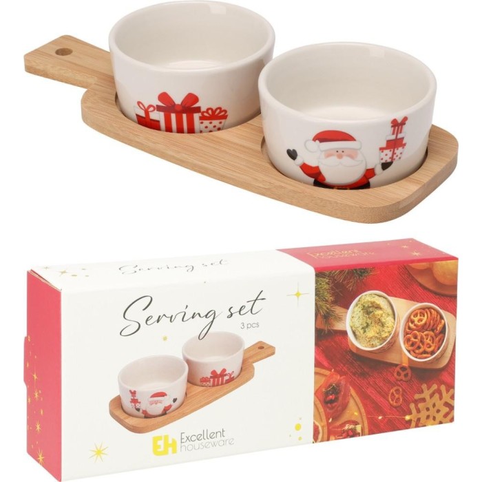 SET SERVIZIO TAVOLA NATALE 3PZ